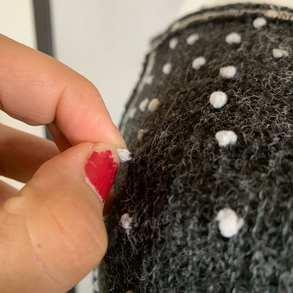 ANDREW knit  polka dots sweater 3/4 bell sleeve - Picture 13 of 16